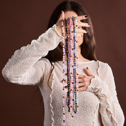 Shaolin-Mönch | Edelstein-Rudraksha | Spirituelles Mala-Wrap