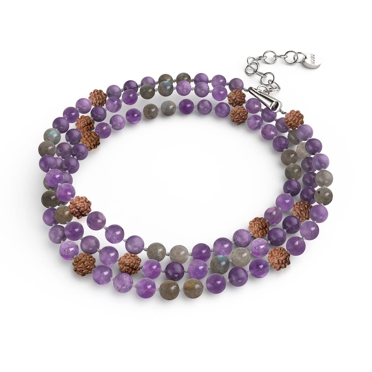 Shaolin-Mönch | Edelstein-Rudraksha | Spirituelles Mala-Wrap