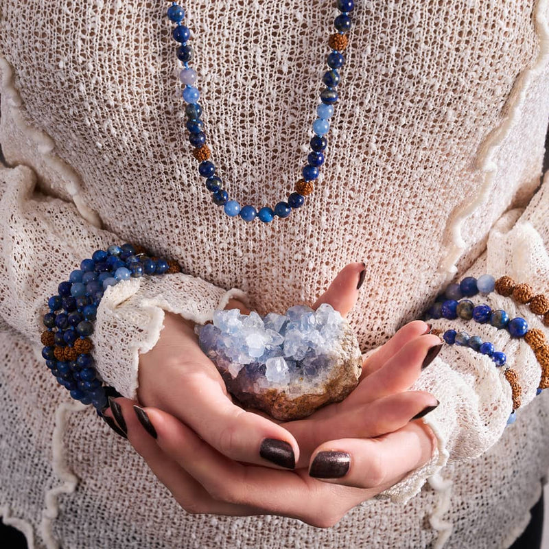 Tao | Edelstein Rudraksha | Spirituelles Mala-Wickeltuch