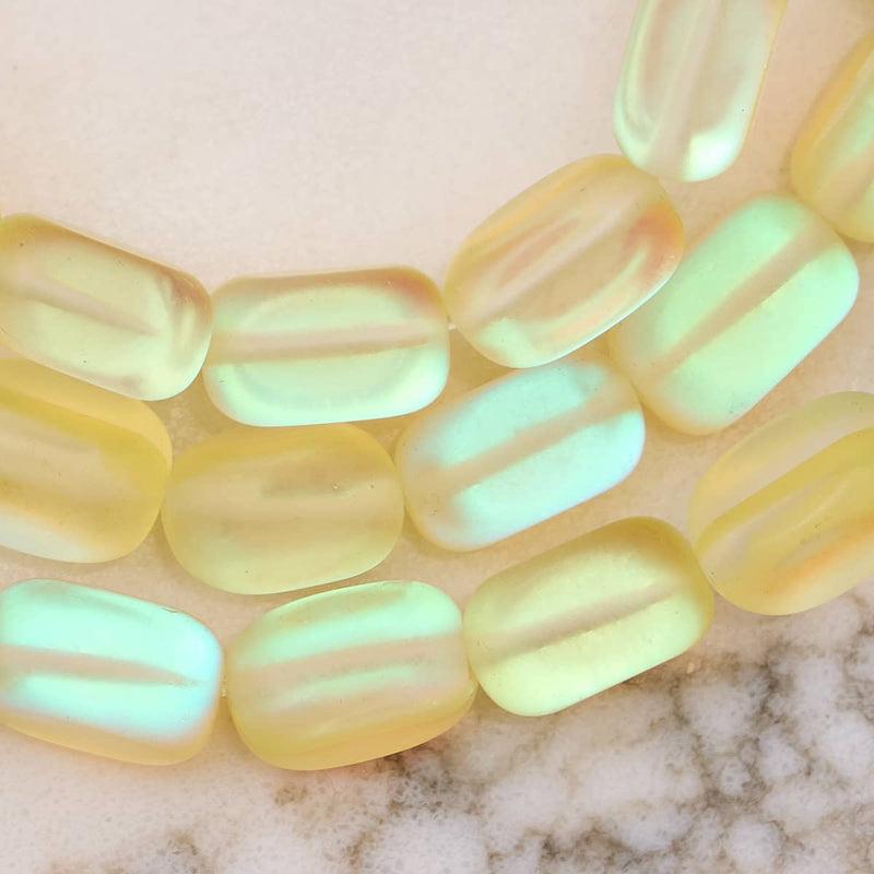 Kanarienvogel | 925 Sterling Silber | Meerjungfrau Glaskiesel Armband