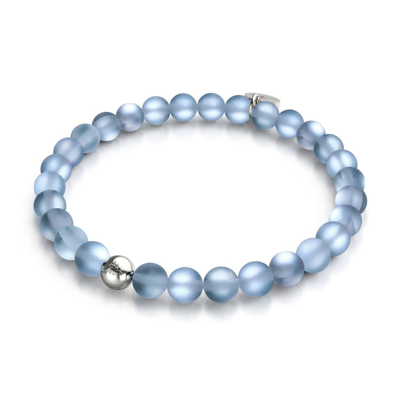 Karbonit | Silber | Meerjungfrau Glasperlenarmband