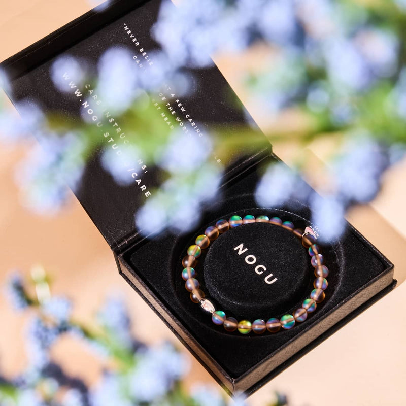 Schokolade | 925 Sterling Silber | Meerjungfrau Glasperlenarmband