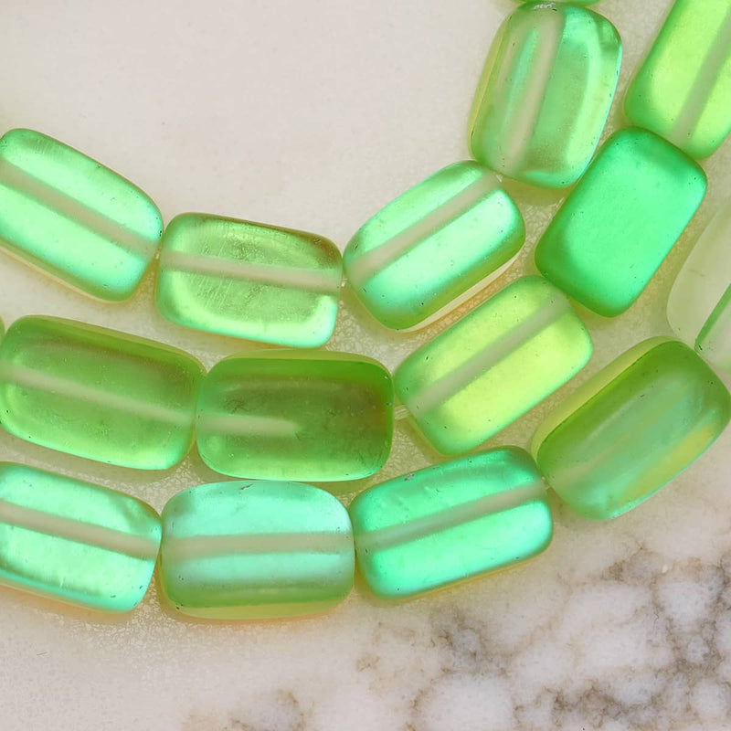 Smaragd | 925er Sterlingsilber | Meerjungfrau-Glaskieselarmband