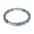 Grau | 925 Sterling Silber | Meerjungfrau Glaskiesel Armband