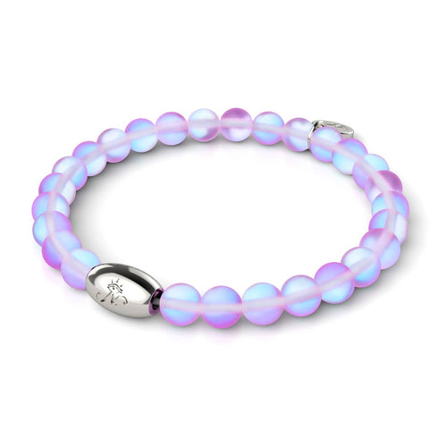 Lavendel | 925 Sterling Silber | Meerjungfrau Glasperlenarmband