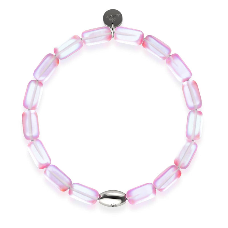 Lavendel | 925 Sterling Silber | Meerjungfrau Glaskiesel Armband