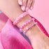Magenta | Silber | Meerjungfrau Glas Macaron Armband