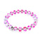 Magenta | Silber | Meerjungfrau Glas Macaron Armband