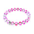 Magenta | Silber | Meerjungfrau Glas Macaron Armband