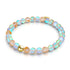 Pfirsich | 925 Sterling Gold Vermeil | Meerjungfrau Glasperlenarmband