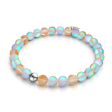 Pfirsich | 925 Sterling Silber | Meerjungfrau Glasperlenarmband