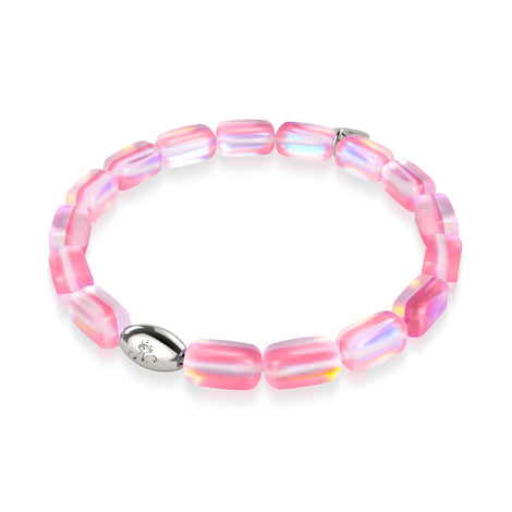 Rosa | 925 Sterling Silber | Meerjungfrau Glaskiesel Armband