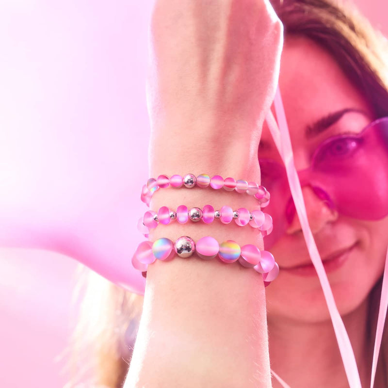 Rosa Limonade | Silber | Meerjungfrau Glasperlenarmband