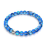 Saphir | Silber | Meerjungfrau Glasperlenarmband