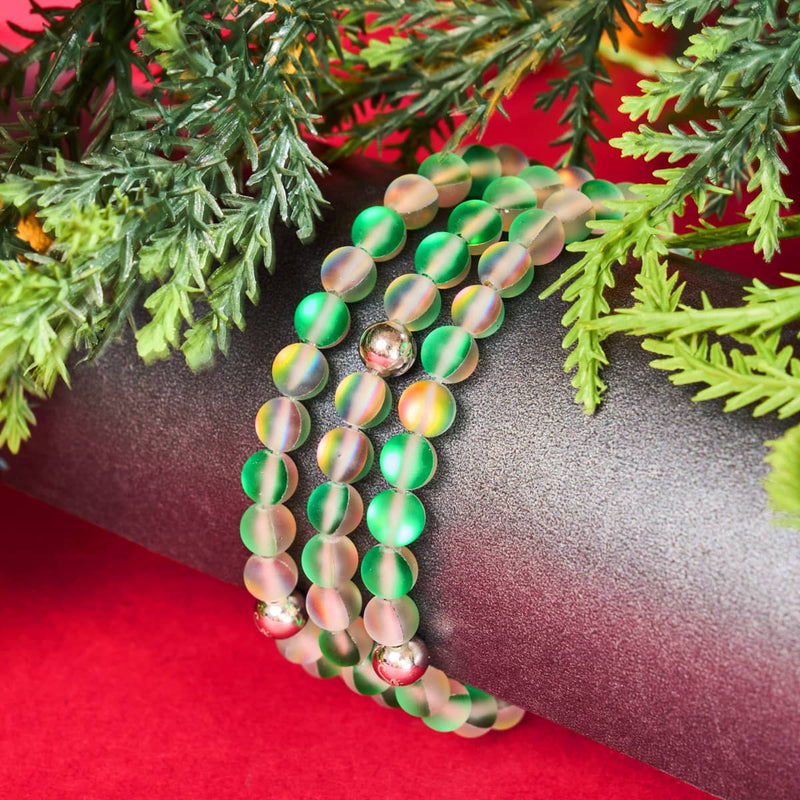 Einhorn Grün | Silber | Meerjungfrau Glasperlenarmband