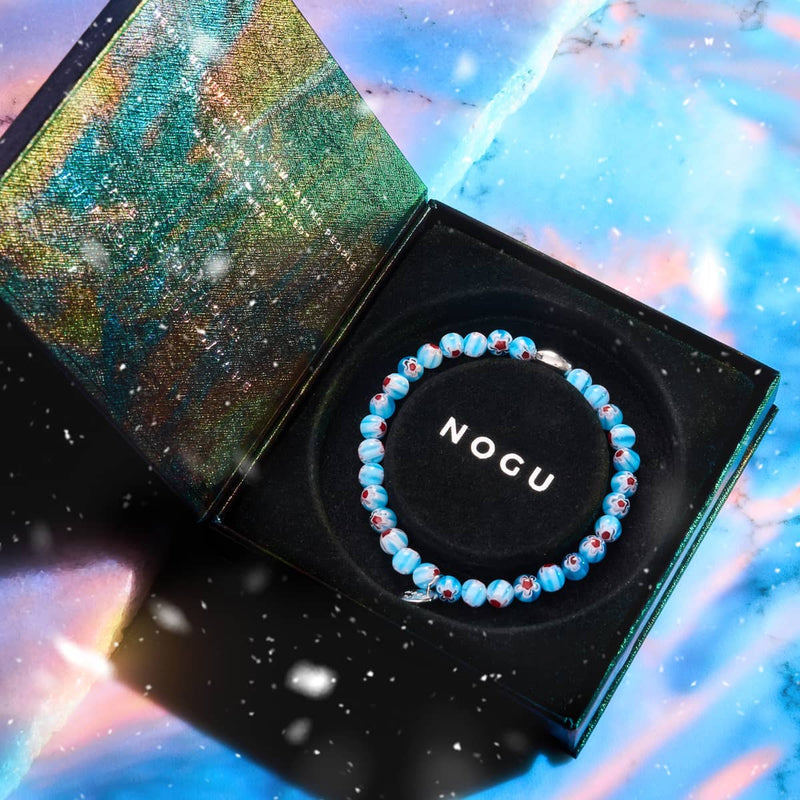 Alpenblüte | 925er Sterlingsilber | Millefiori-Armband