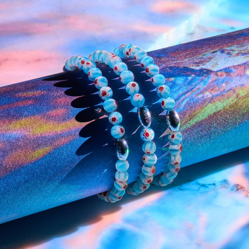 Alpenblüte | 925er Sterlingsilber | Millefiori-Armband