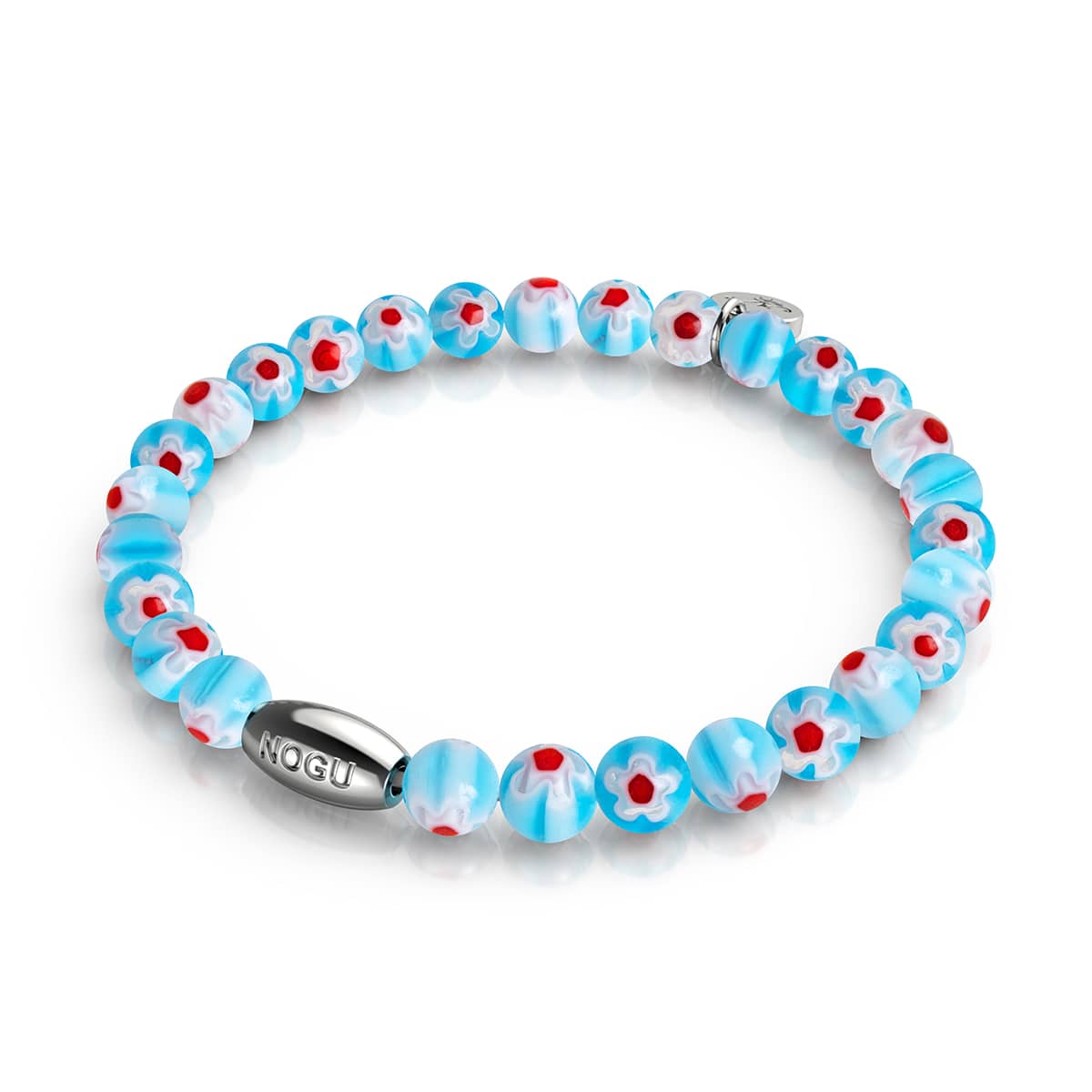 Alpenblüte | 925er Sterlingsilber | Millefiori-Armband