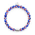 Blaue Sterne | 925er Sterlingsilber | Millefiori-Armband