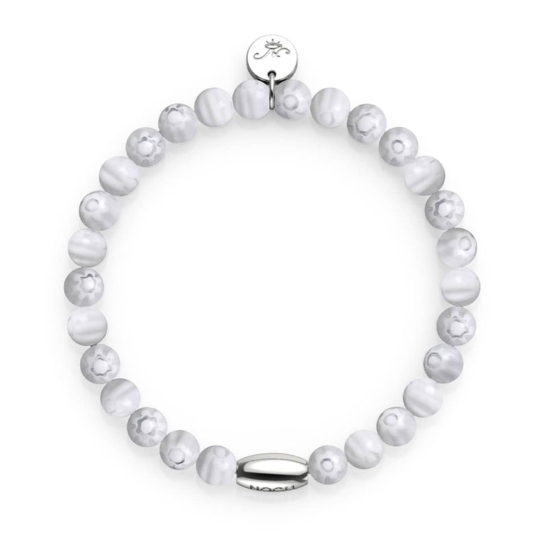 Römische Lilie | 925er Sterlingsilber | Millefiori-Armband