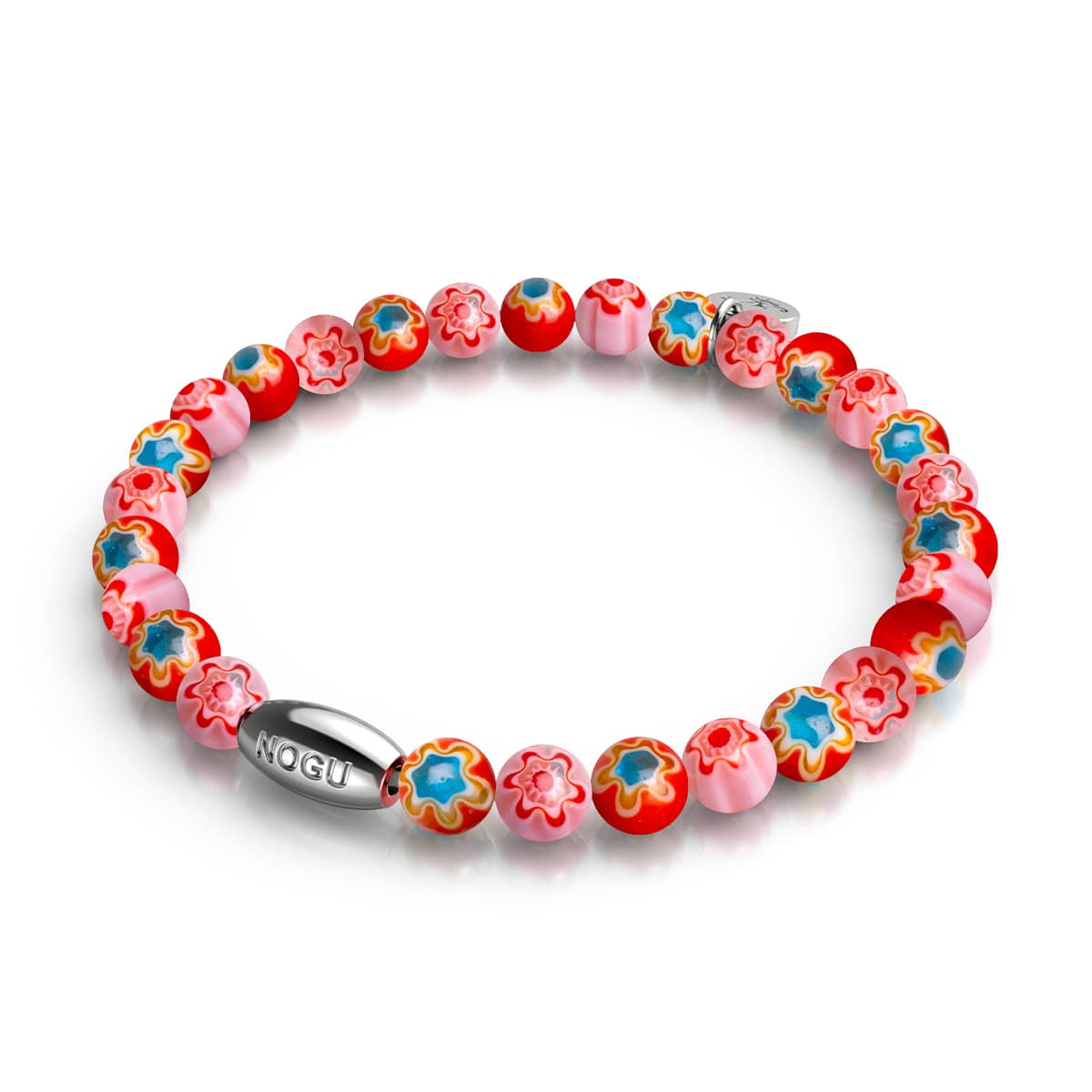Rosenstrauß | 925er Sterlingsilber | Millefiori-Armband