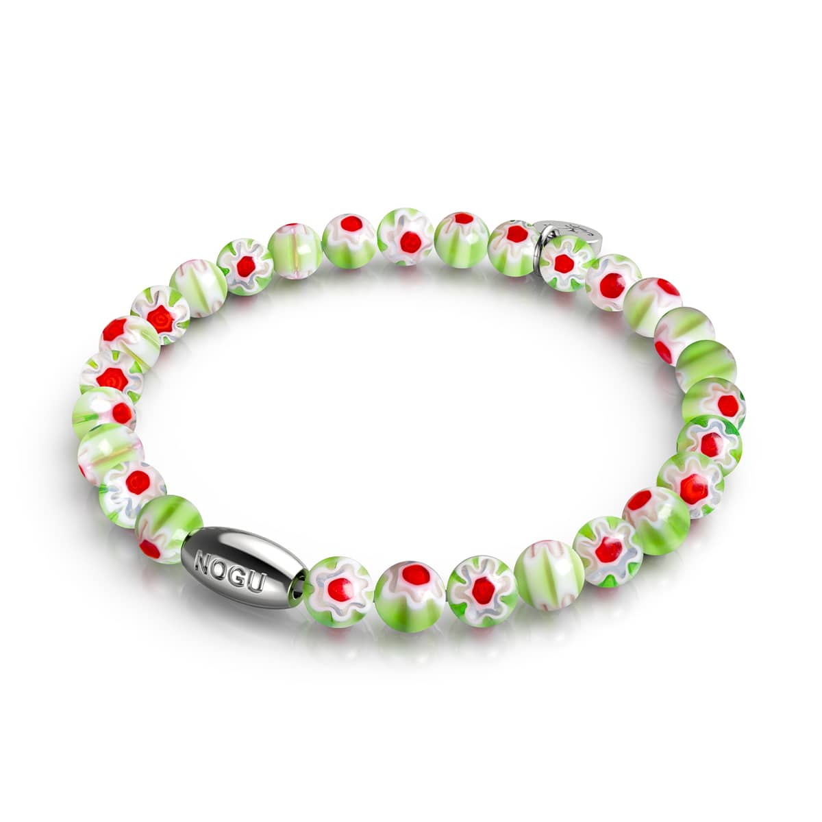 Sizilianischer Salbei | 925er Sterlingsilber | Millefiori-Armband