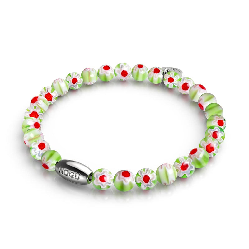 Sizilianischer Salbei | 925er Sterlingsilber | Millefiori-Armband