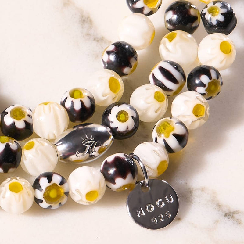 Toskanische Tulpe | 925er Sterlingsilber | Millefiori-Armband