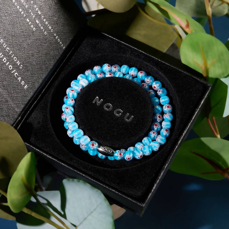 Azzurro | Silber | Millefiori-Wrap