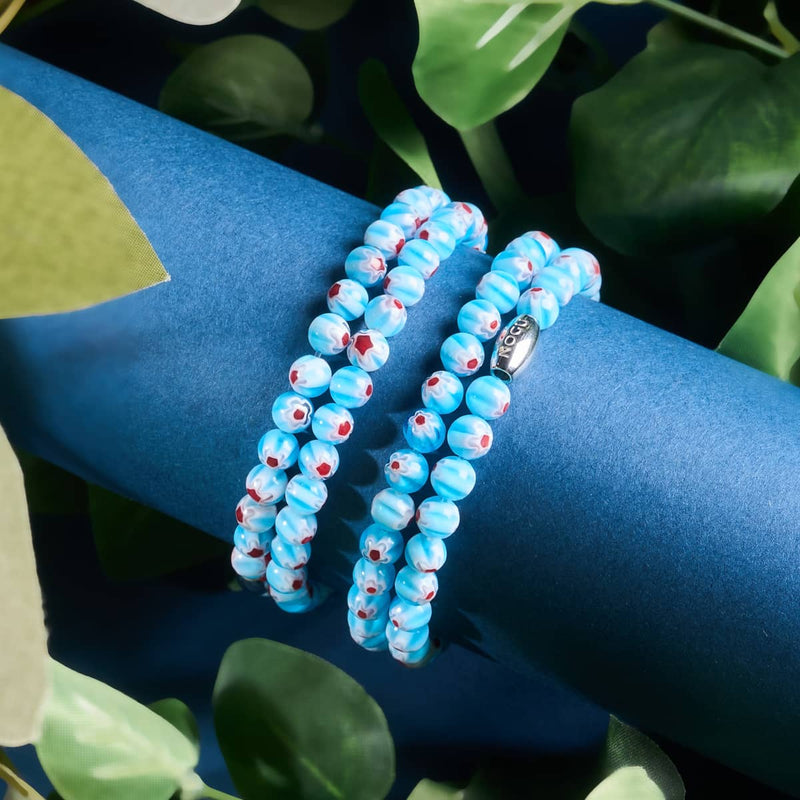 Azzurro | Silber | Millefiori-Wrap