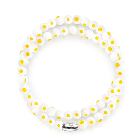Gänseblümchen | Silber | Millefiori-Wickeltuch