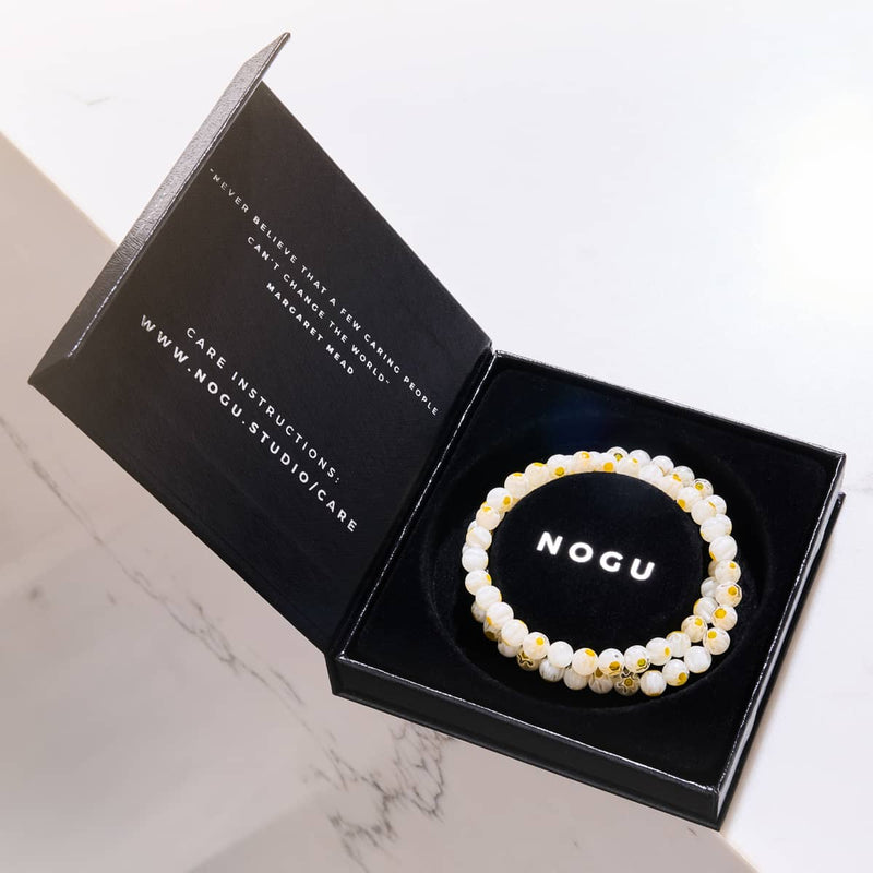 Gänseblümchen | Silber | Millefiori-Wickeltuch