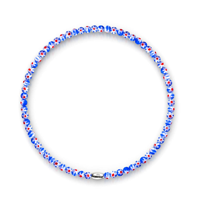 Italienische Iris | Silber | Millefiori-Wrap