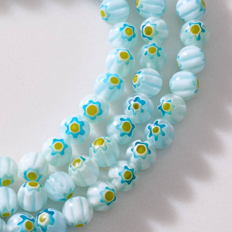 Venezianische Clematis | Silber | Millefiori-Wrap