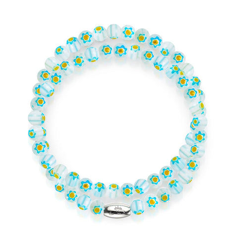 Venezianische Clematis | Silber | Millefiori-Wrap