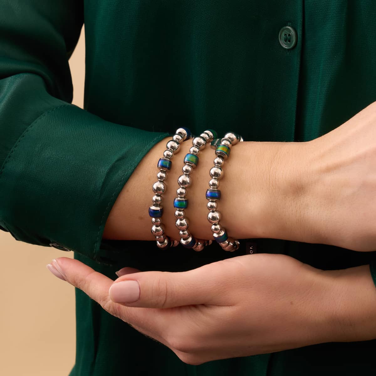 Chromata | Silber | Stimmungsstein-Armband