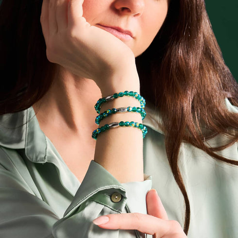 Tiefes Türkis | Facettiertes Prisma-Armband