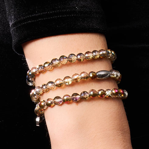 Haselnussbraun | Facettiertes Prisma-Armband