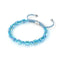 Aquamarin x Blau | Silber | Strahlendes Facetten-Kieselsteinarmband