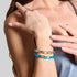 Aquamarin x Blau | Silber | Strahlendes Facetten-Kieselsteinarmband