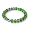 Vergoldete Jade | 925er Sterlingsilber | Strahlendes Facetten-Kristallarmband