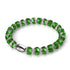 Vergoldete Jade | 925er Sterlingsilber | Strahlendes Facetten-Kristallarmband