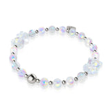 Einhorn Weiß | Silber | Doppelt schimmerndes Bärenarmband