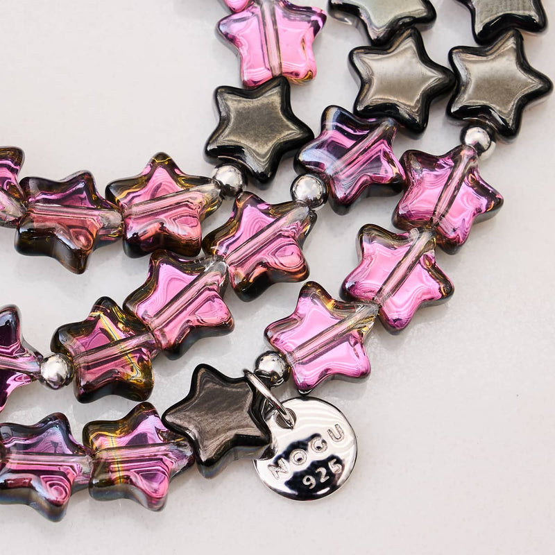 Mitternachts-Borealis | 925er Sterlingsilber | Sternenwickel