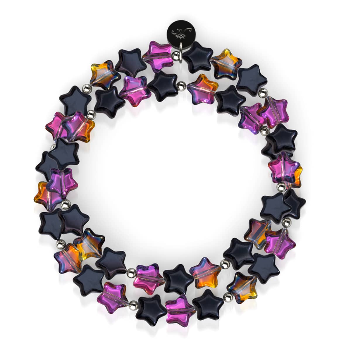 Mitternachts-Borealis | 925er Sterlingsilber | Sternenwickel