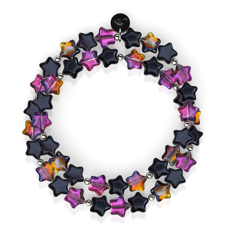 Mitternachts-Borealis | 925er Sterlingsilber | Sternenwickel