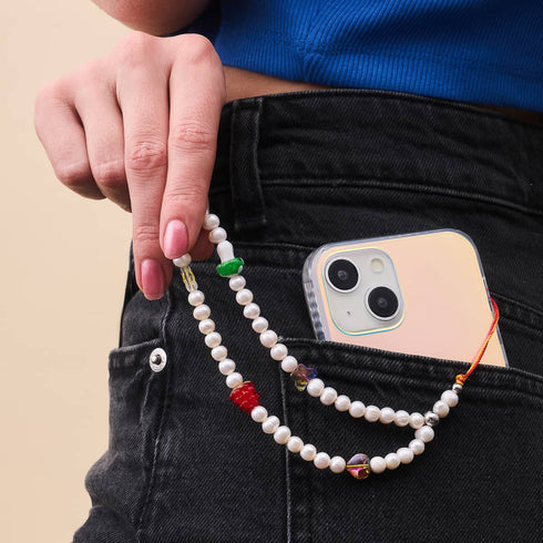 Alice im Wunderland | Süßwasserperle | Handyanhänger