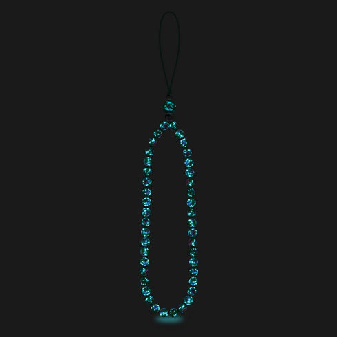 Blauer Mistelzweig | Glühwürmchenglas | Handyanhänger