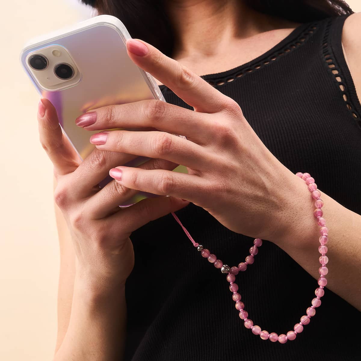 Vergoldete Rose | Traumlandschaft Opal | Handyanhänger