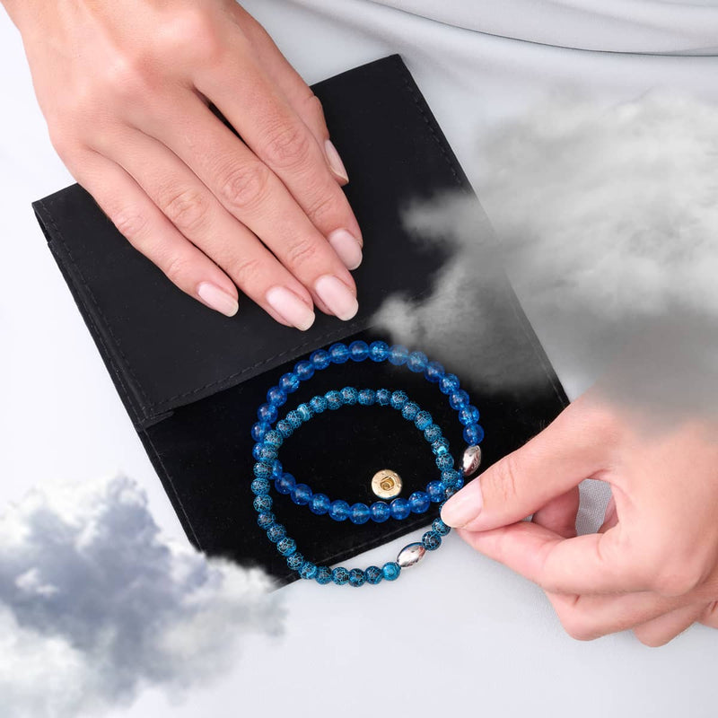 AAA Blue Agate | .925 Sterling Silver | Gemstone Bracelet